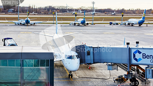 Image of Boryspil, Ukraine. Aircraft ground handling.