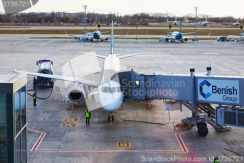 Image of Boryspil, Ukraine. Aircraft ground handling.