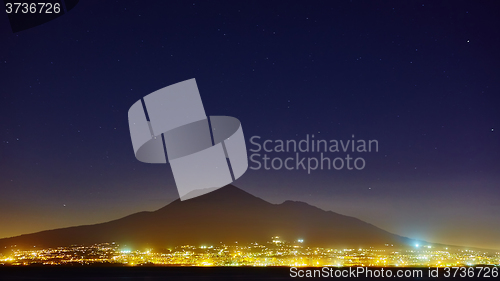 Image of Mount Vesuvius, from Sorrento, Italy