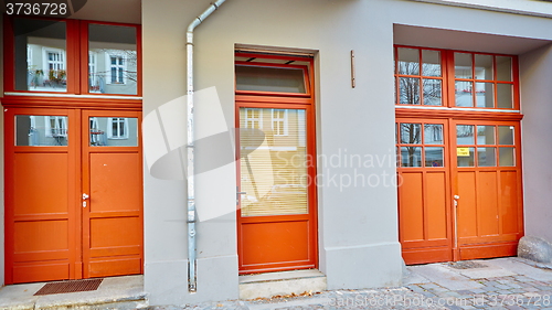 Image of Vintage wooden door in Berlin