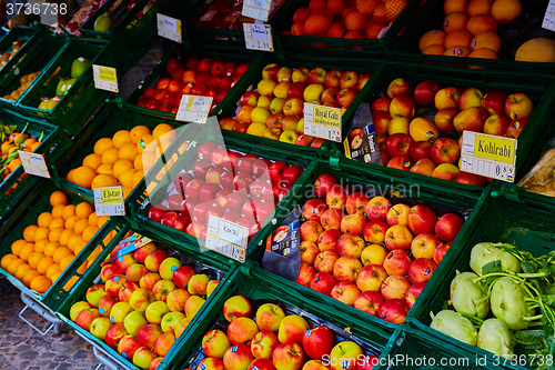 Image of fresh organic fruits at the open market
