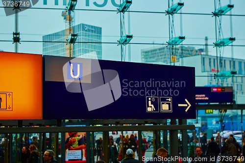 Image of information sign in Central railway station