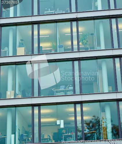 Image of window of the multi-storey building 