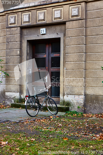 Image of Vintage wooden door in Berlin