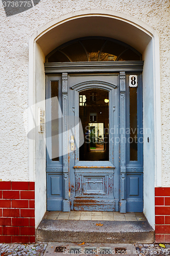 Image of Vintage wooden door in Berlin