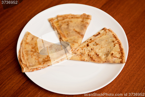 Image of tasty pancakes closeup