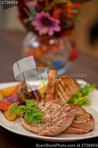 Image of Pork chop with vegetable