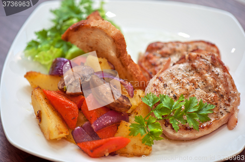 Image of Pork chop with vegetable