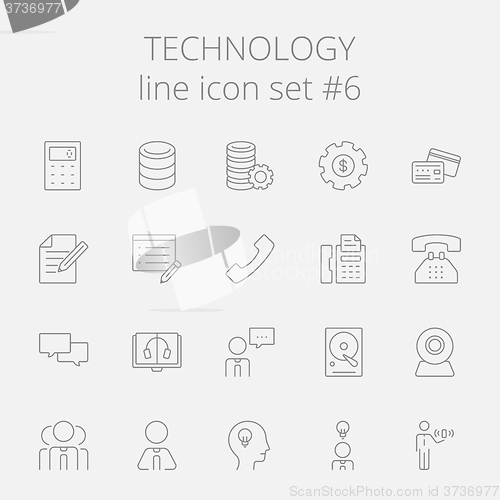 Image of Technology icon set.