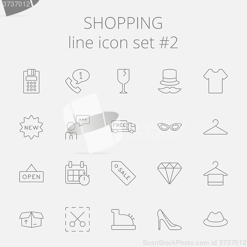 Image of Shopping icon set.