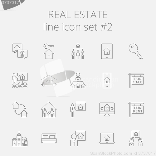 Image of Real estate icon set.