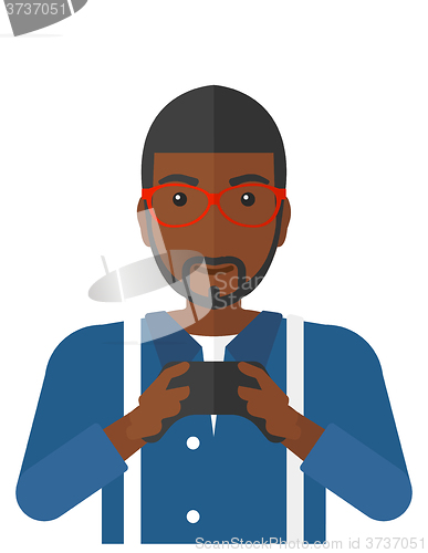 Image of Addicted video gamer.