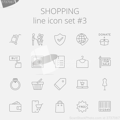 Image of Shopping icon set.