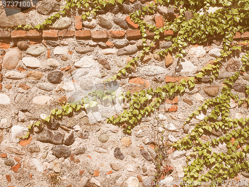 Image of Retro looking Brick wall background