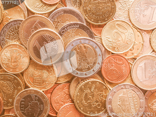 Image of  Euro coins vintage