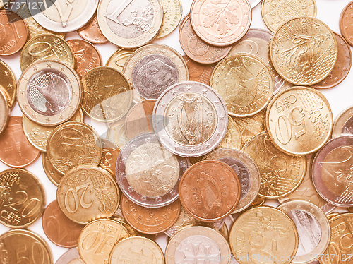 Image of  Euro coins vintage