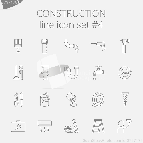 Image of Construction icon set.