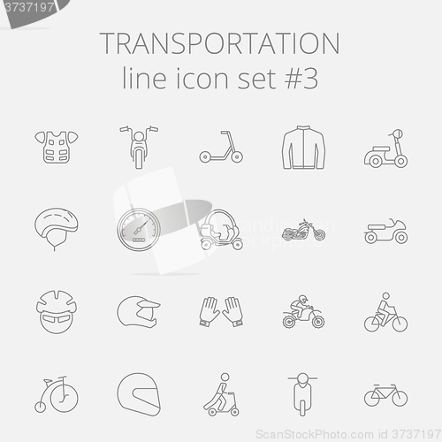 Image of Transportation icon set.