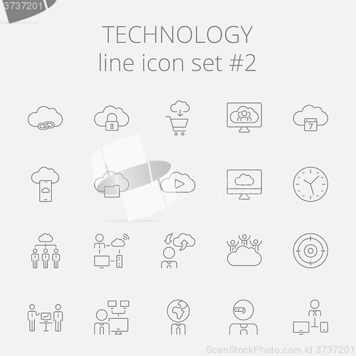 Image of Technology icon set.