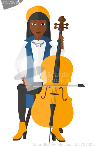 Image of Woman playing cello.