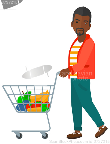 Image of Customer with trolley.