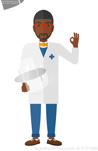 Image of Doctor showing sign ok.