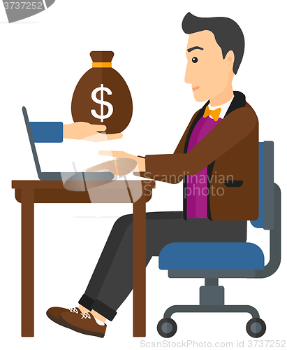 Image of Businessman working in office.
