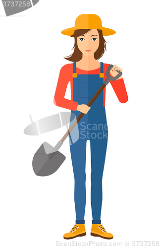 Image of Farmer with spade.