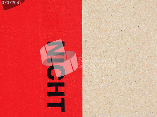 Image of Nicht meaning not