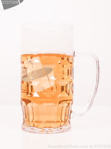 Image of Retro looking Lager beer glass