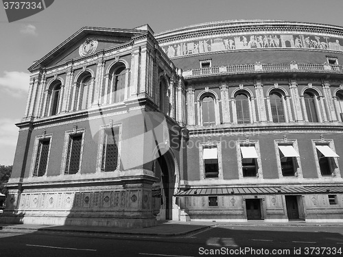 Image of Black and white Royal Albert Hall in London