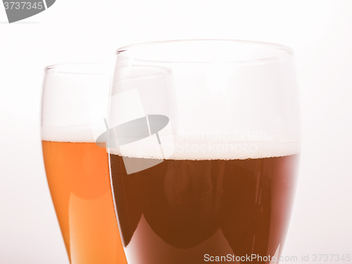 Image of  Two glasses of German beer vintage