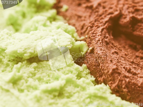 Image of Retro looking Mint chocolate ice cream