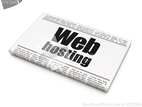 Image of Web design concept: newspaper headline Web Hosting