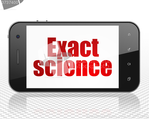 Image of Science concept: Smartphone with Exact Science on display