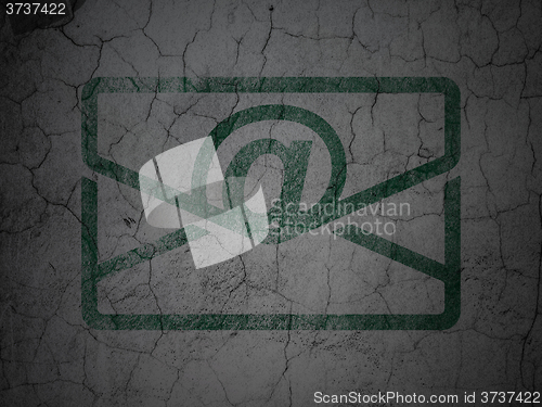 Image of Finance concept: Email on grunge wall background