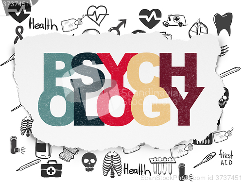 Image of Healthcare concept: Psychology on Torn Paper background