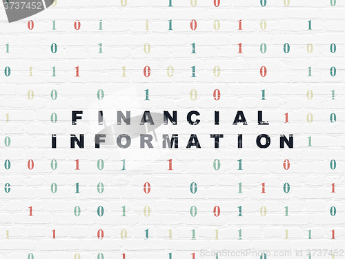 Image of Finance concept: Financial Information on wall background