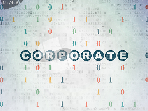 Image of Finance concept: Corporate on Digital Paper background