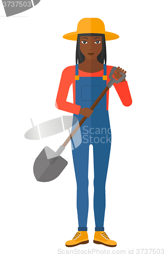 Image of Farmer with spade.