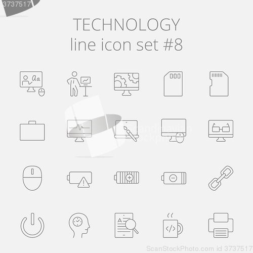 Image of Technology icon set.