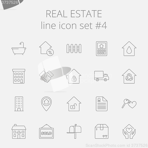 Image of Real estate icon set.