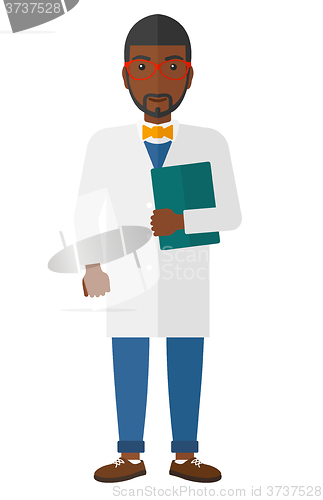 Image of Doctor holding file.