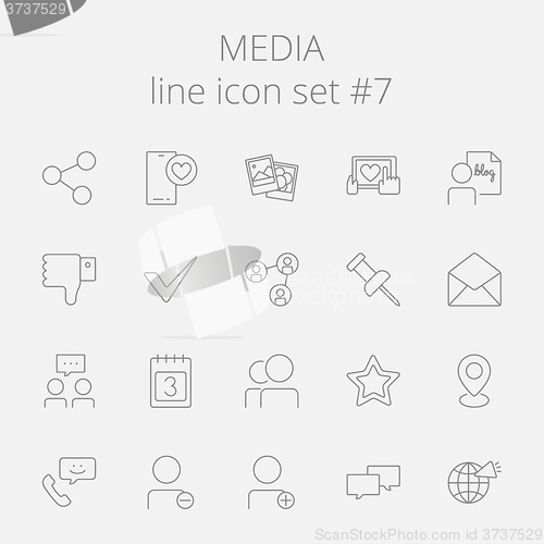 Image of Media icon set.
