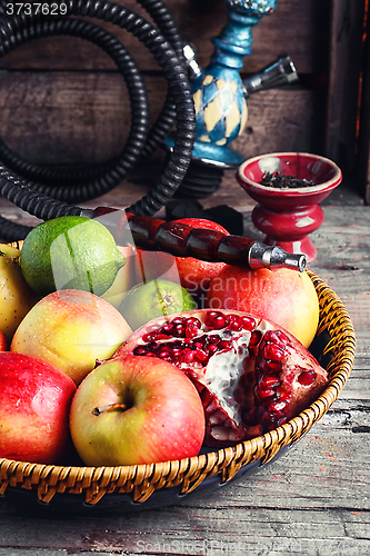 Image of Fruit platter and hookah