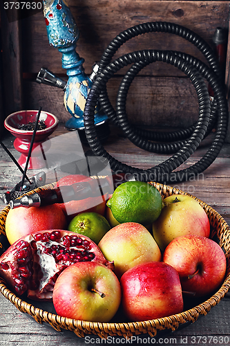 Image of Fruit platter and hookah