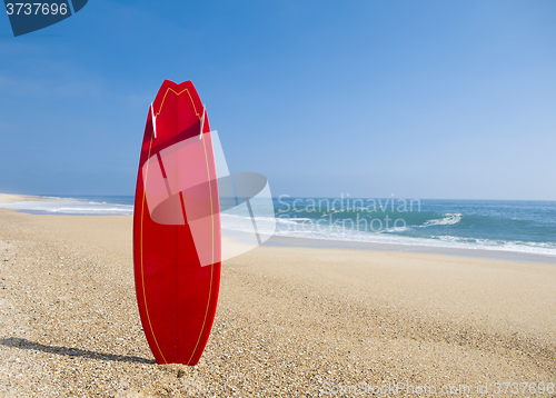 Image of Red surfboard