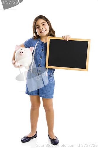 Image of Girl holding a piggybank