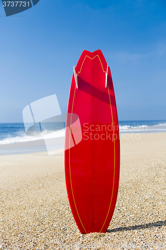 Image of Red surfboard