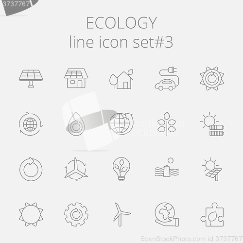 Image of Ecology icon set.